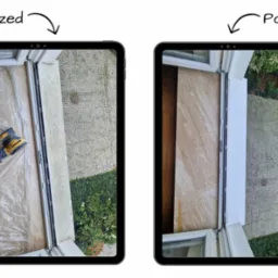 Renowacja parapetu zewnętrznego.