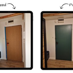 Pomalowanie drzwi wejściowych z przygotowaniem podłoża do malowania.