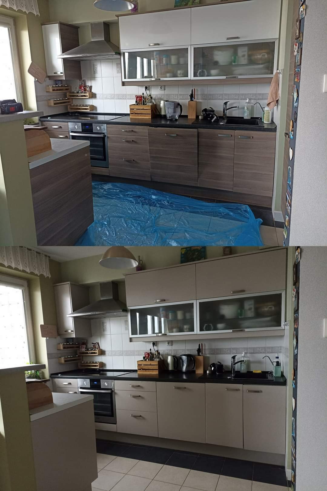 Renowacja i malowanie mebli kuchennych.