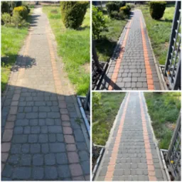 Mycie kostki efekt przed, w trakcie i po