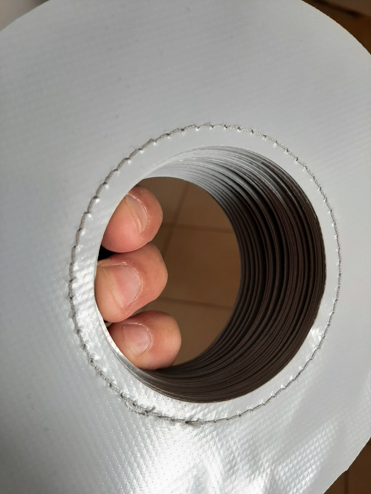 Osłona harmonijkowa szyta o dużej średnicy