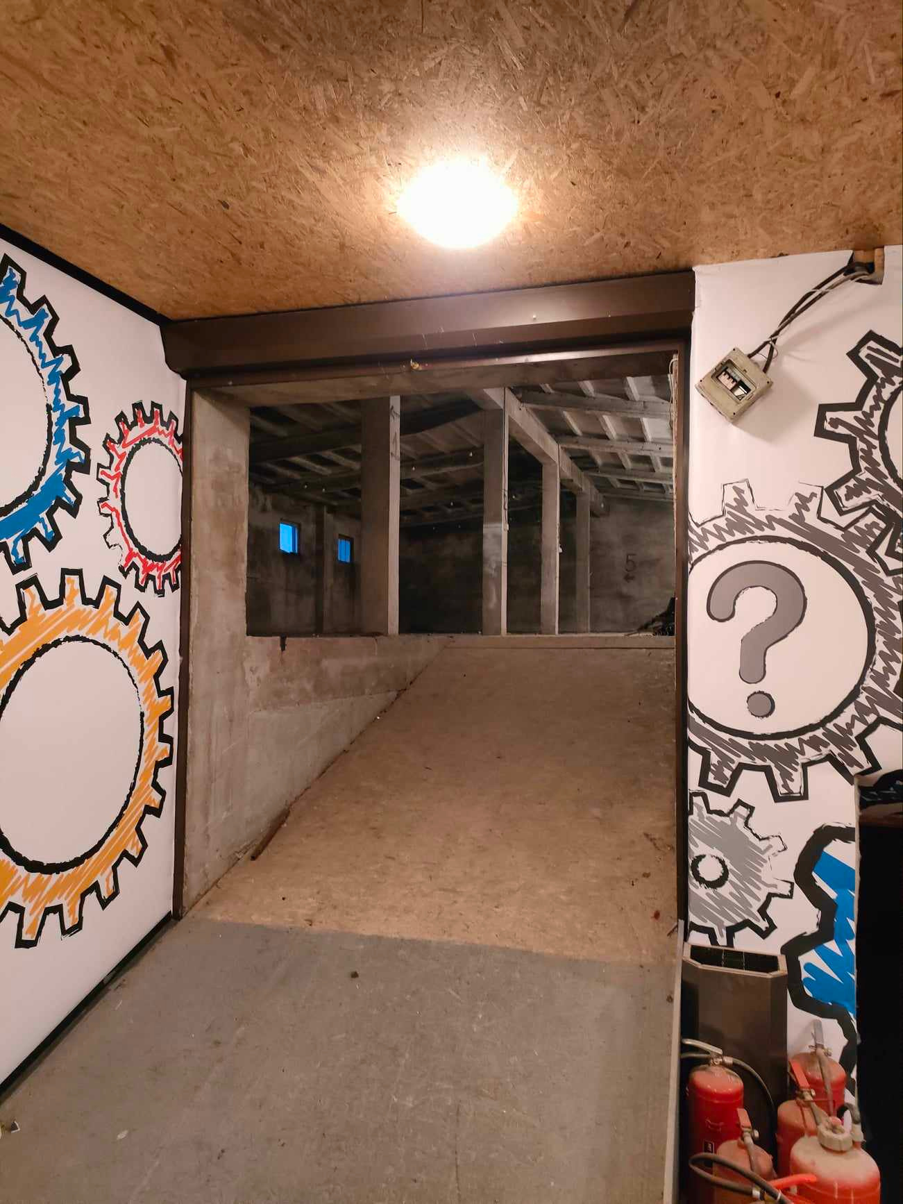 Widok wejścia do hali 220m2