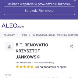 B.T. RENOVATIO KRZYSZTOF JANKOWSKI - Wykończenie Mieszkania Łódź