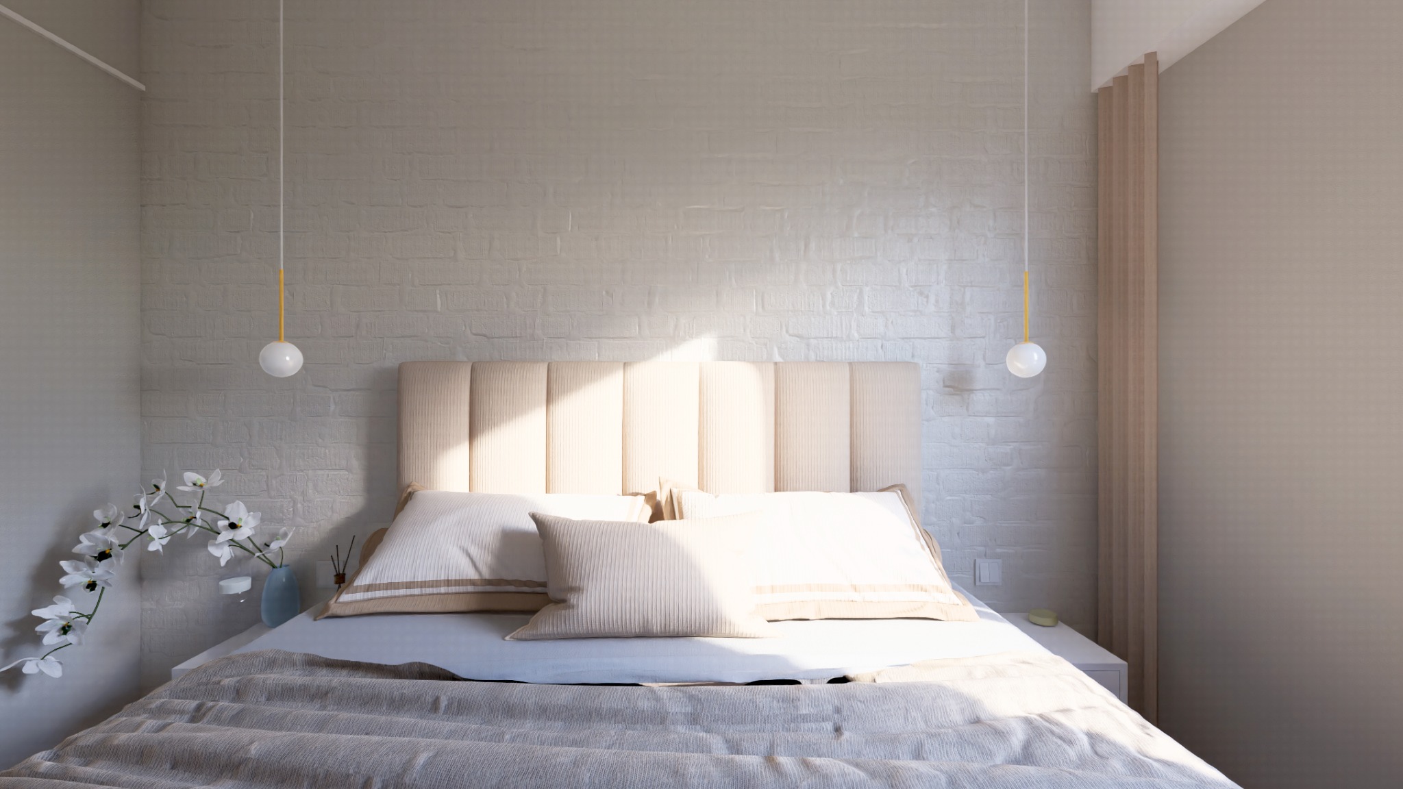 Sypialnia gościnna w domu jednorodzinnym