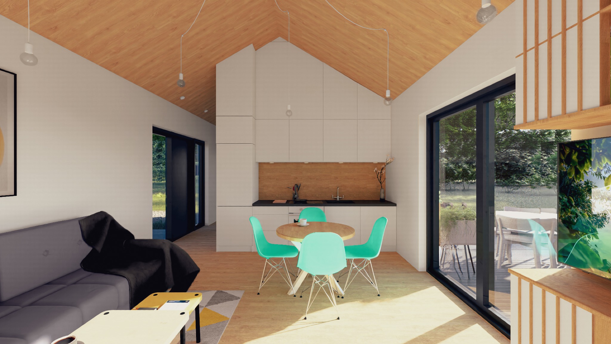 Projekt wnętrza domu całorocznego