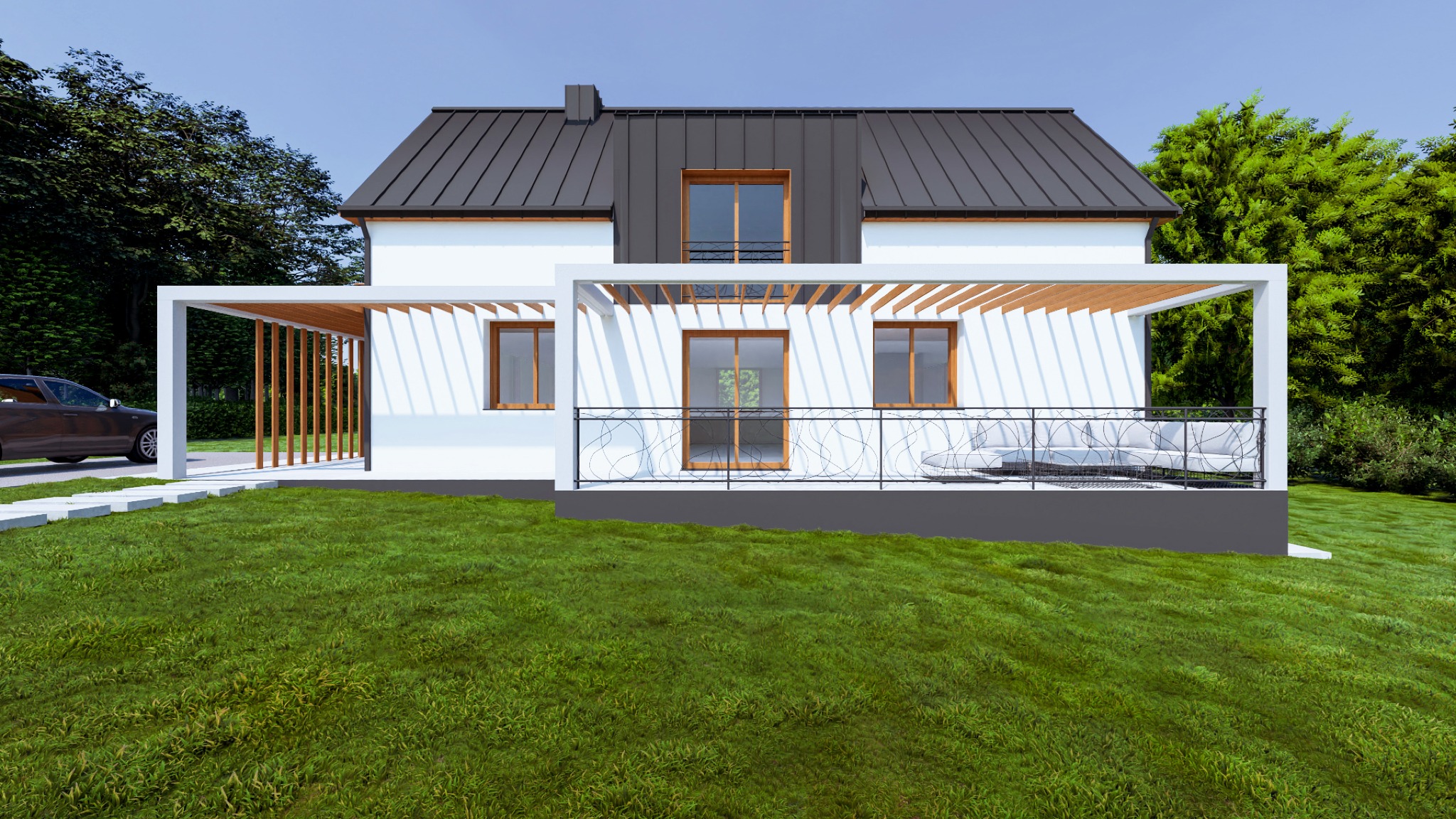 Projekt elewacji domu jednorodzinnego