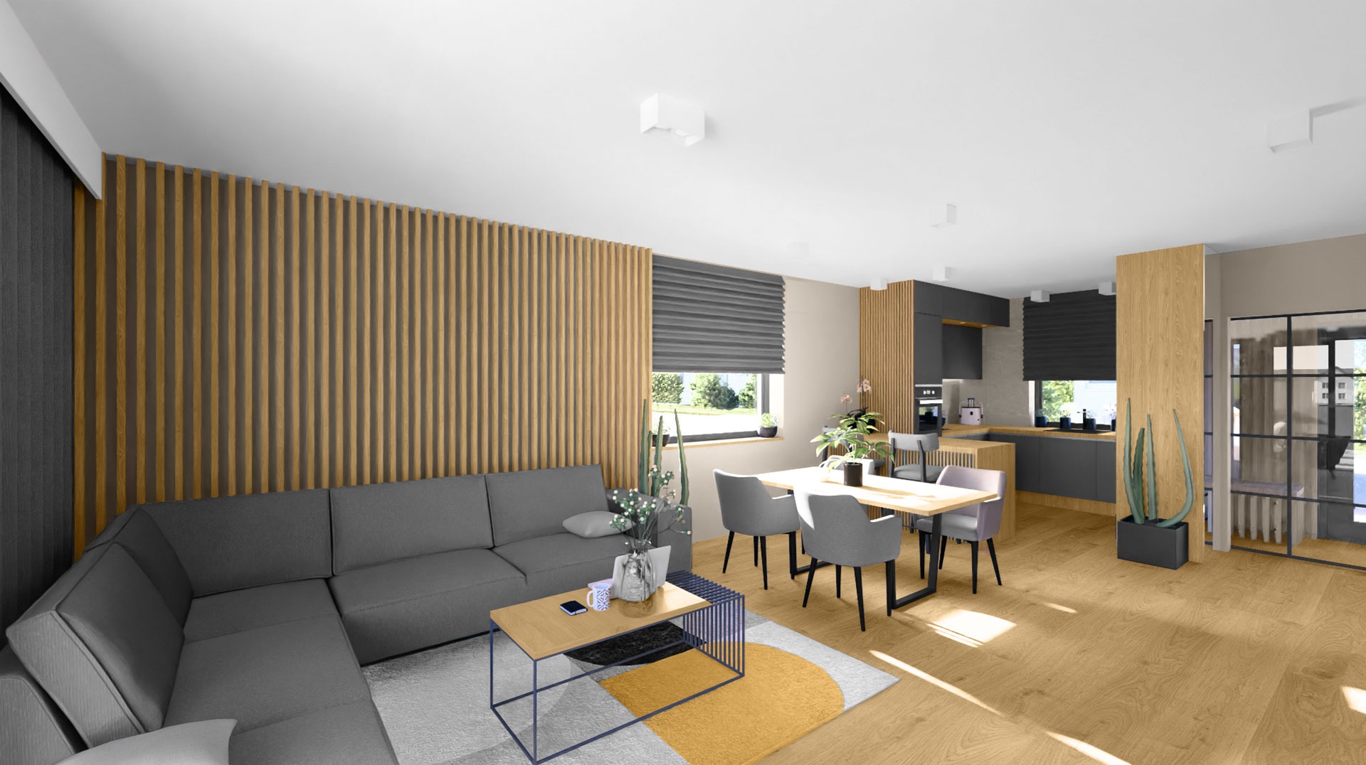 Projekt parteru domu jednorodzinnego