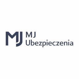 Mateusz Jęczmionka Fabryka Ubezpieczeń - Logo firmy MJ Ubezpieczenia w kolorze granatowym na białym tle. Minimalistyczny design z wyraźnym skrótem nazwy i pełnym dopiskiem 'Ubezpieczenia'.