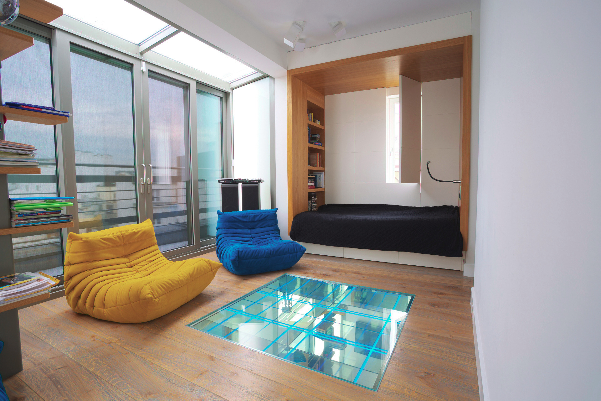 podłoga szklana z efektem 3D