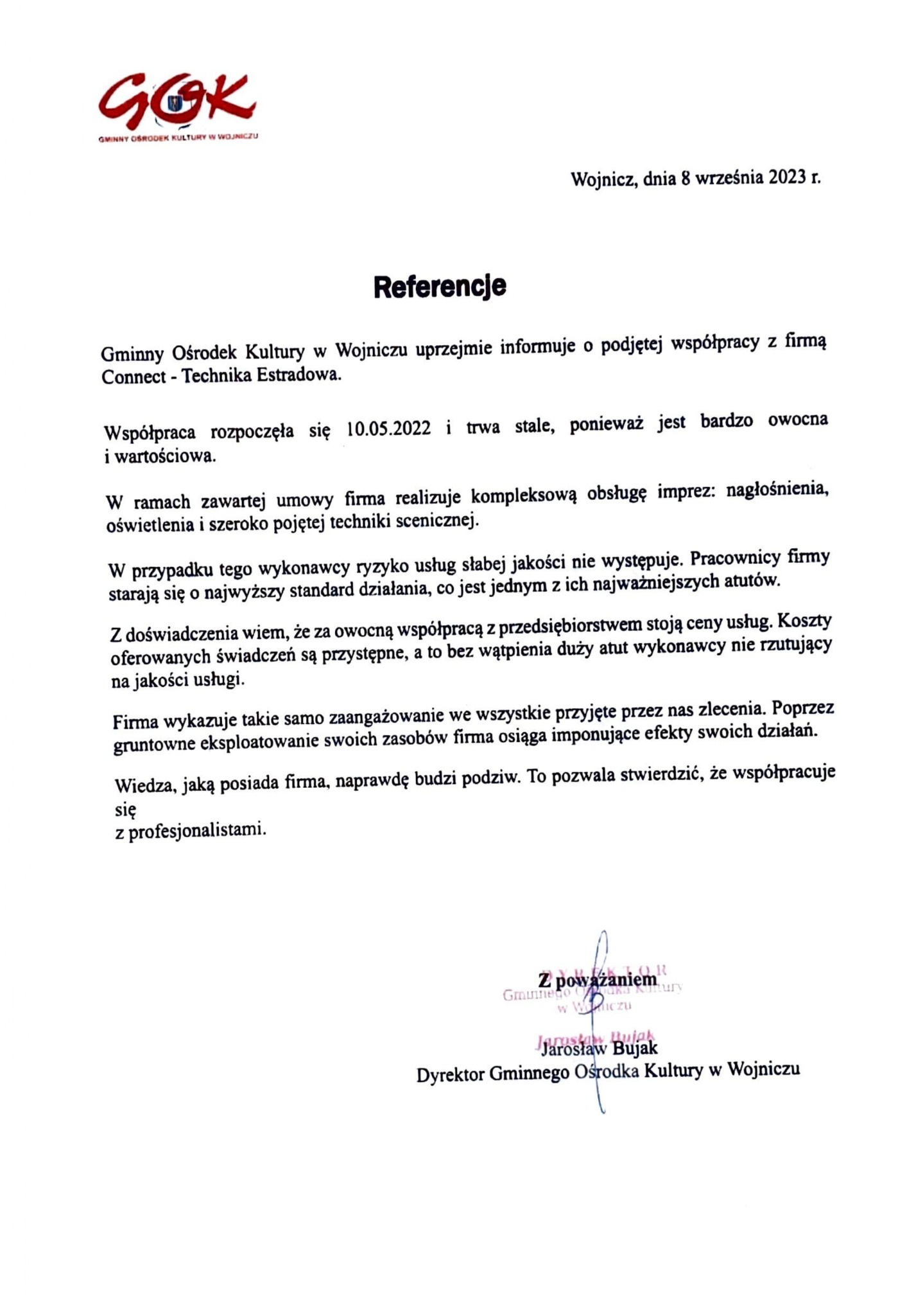 Referencje Gok Wojnicz