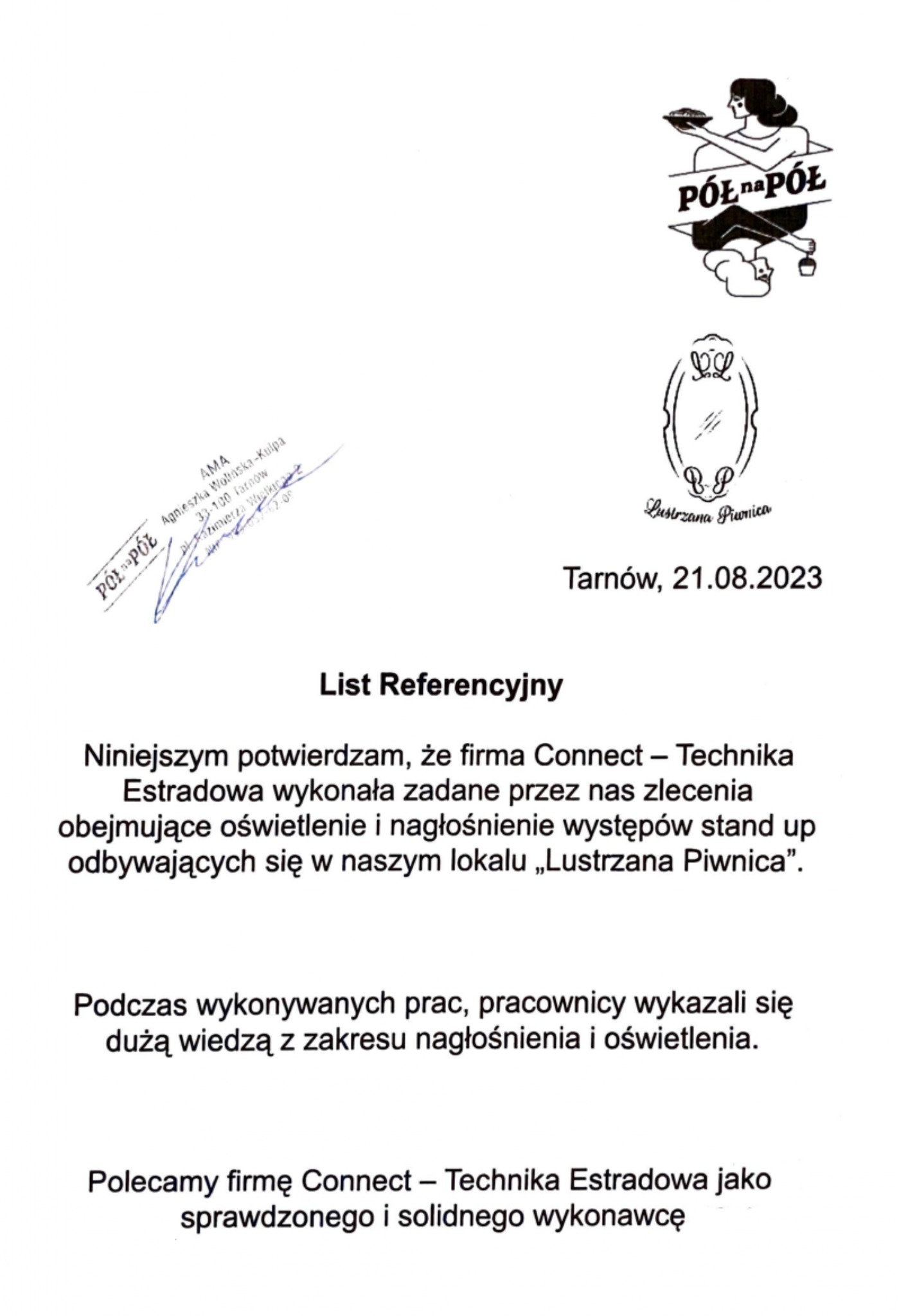 Referencje Pół na Pół