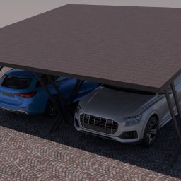 Carport X 
Modułowa stylowa konstrukcja - z malowaniem proszkowym w dowolnym kolorze z palety RAL 