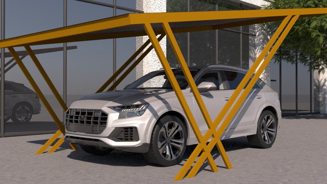 Carport X jednostanowiskowy Malowanie wybrane przez jednego z Naszych klientów