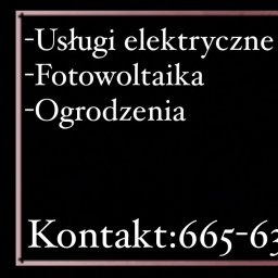Usługi elektryczne, Fotowoltaika , Ogrodzenia- Bartosz Grzegorek - Ogrodzenia Drewniane Gniewkowo