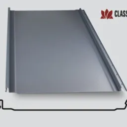 Szary panel dachowy z widocznym profilem i logo producenta 'Classic' w prawym górnym rogu.