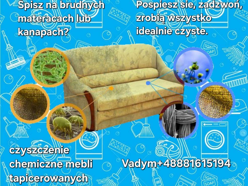 Odśwież swoje wnętrze z naszą profesjonalną usługą czyszczenia miękkiej tapicerki, materacy i dywanów!