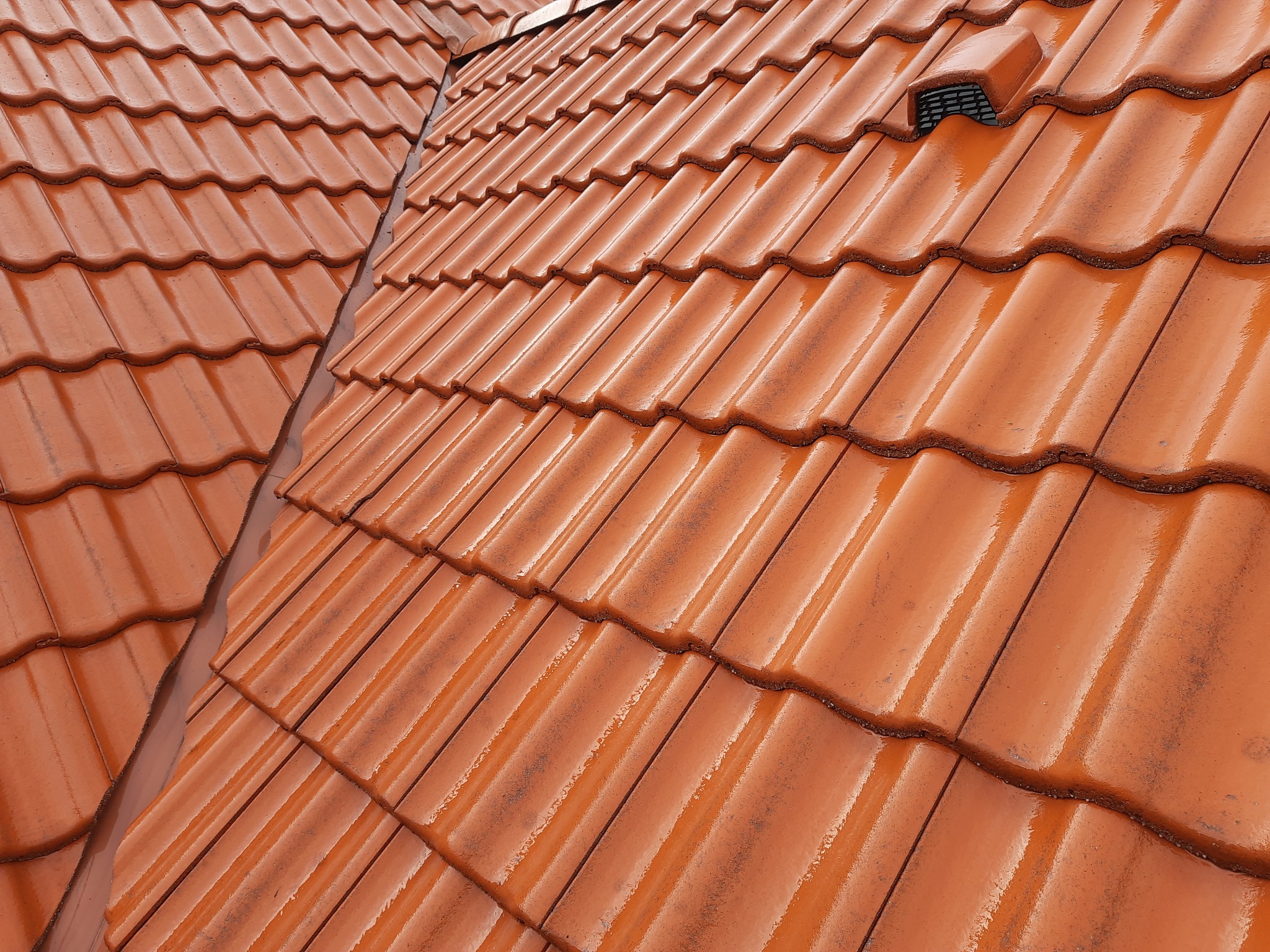 Efekt mycia, dachówka cementowa