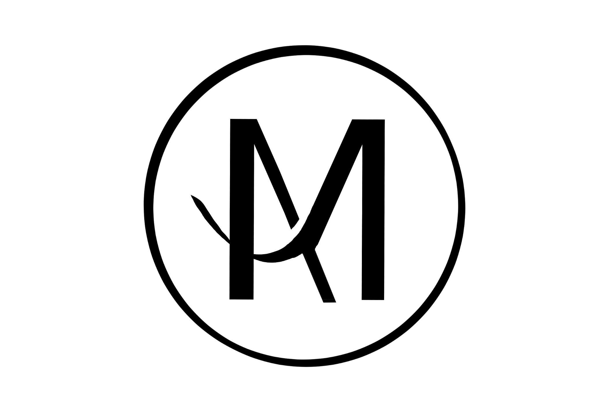 Przykładowe logo zaprojektowane dla firmy, o inicjałach A i M