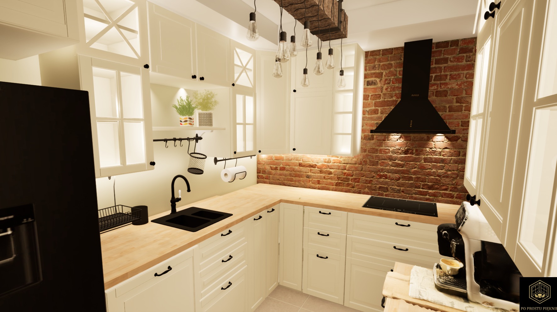 kuchnia w stylu farmhouse