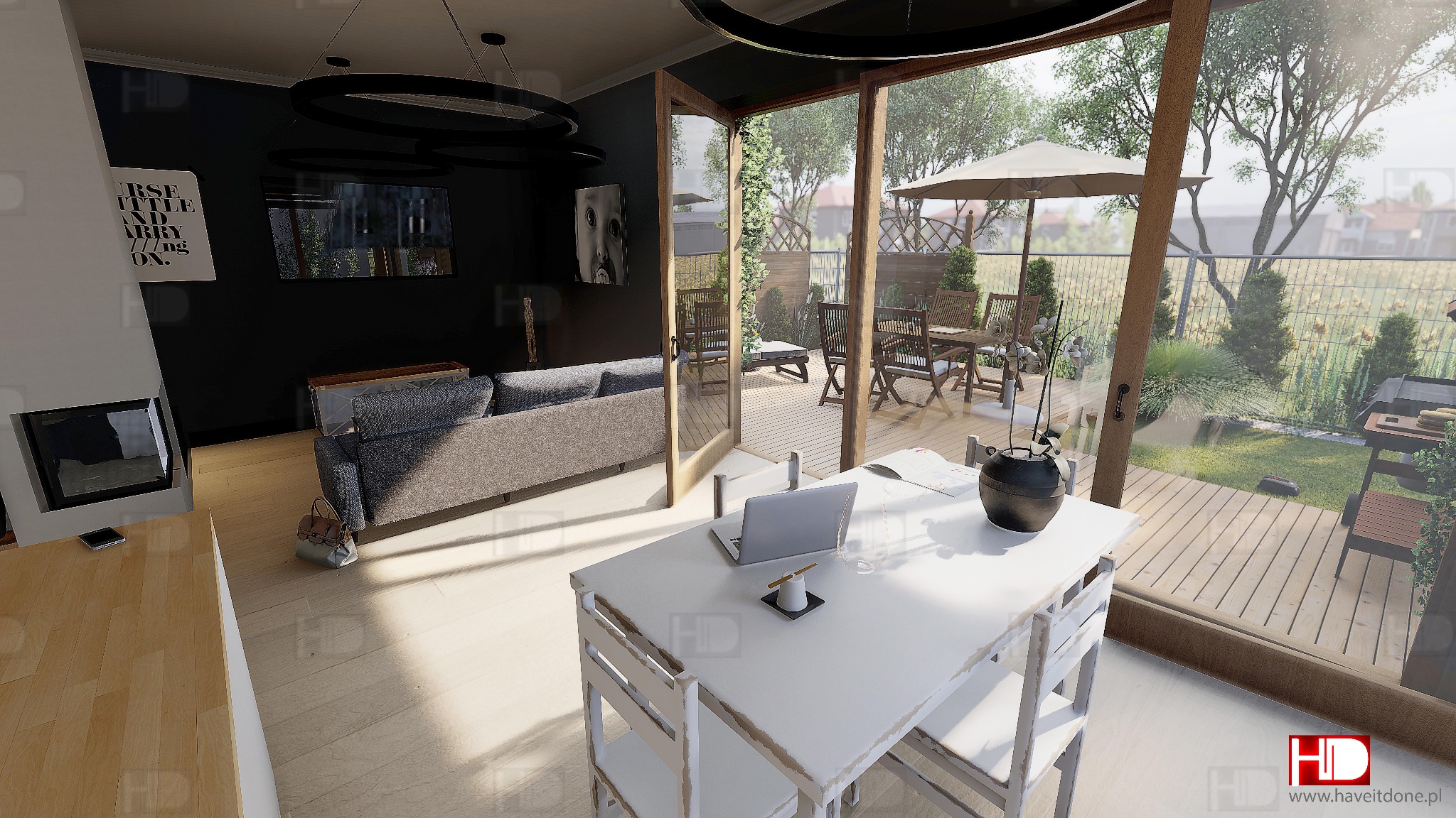 Projekt wnętrza domu, WilanówWarszawa