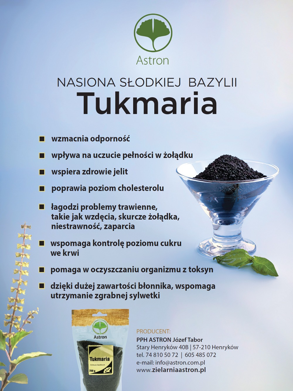 Plakat wykonany dla Zielarnii Astron