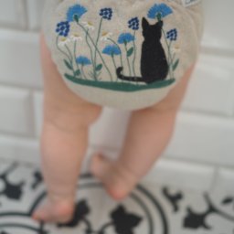 KAAN Aleksander Wadas - Pieluszka wielorazowa wełniana z haftem, dla dzieci, produkt własny