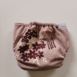 Pieluszka wielorazowa wełniana z haftem personalizowanym, dla dzieci, produkt własny