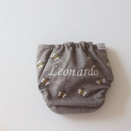 Pieluszka wielorazowa wełniana z haftem personalizowanym, dla dzieci, produkt własny