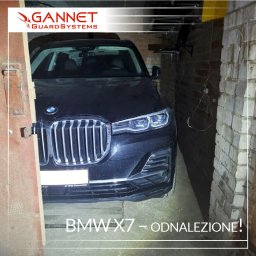 BMW X7 namierzone po kradzieży.
