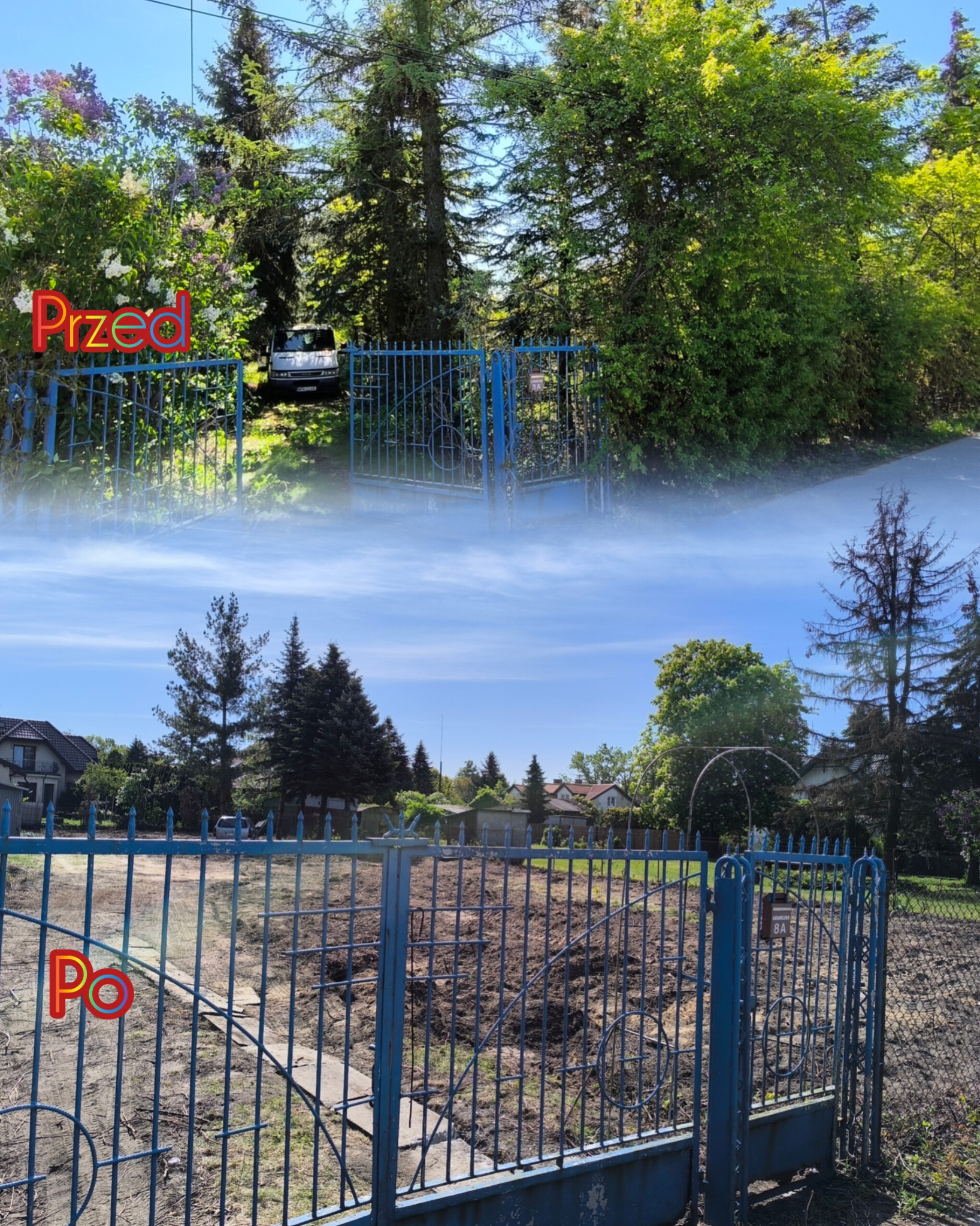 Czyszczenie działki+rozbiórkę domu efekt na zdjęciu