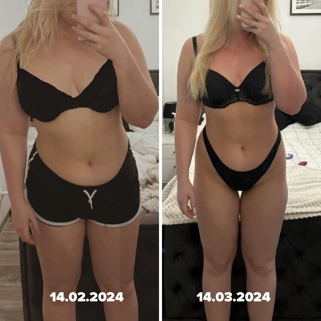 Miesięczna metamorfoza mojej klientki :)
