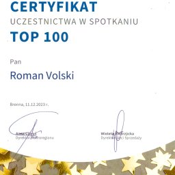 Certyfikat Top 100