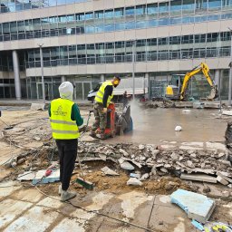 OPTIMAL Zaryna Lohvin - Wyburzenie fundamentów oraz ciecie płyty betonowej o grubości 40cm