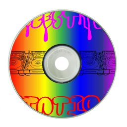 Projekt graficzny naniesiony na płytę CD dla FREESTYLE RADIO STATION