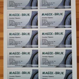 Gotowa wizytówka po wydruku