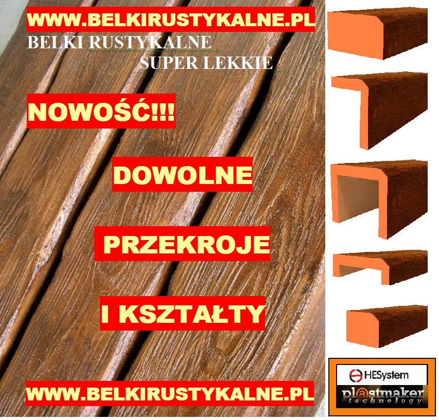 belki rustykalne dowolne przekroje drewnopodone maskownice