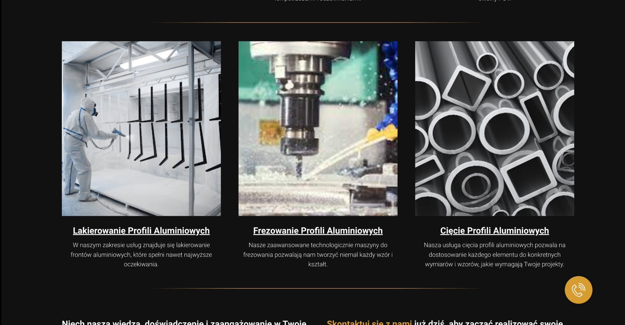 Lakierowanie profili aluminiowych: pracownik w kombinezonie ochronnym natryskuje farbę na metalowe elementy w lakierni.