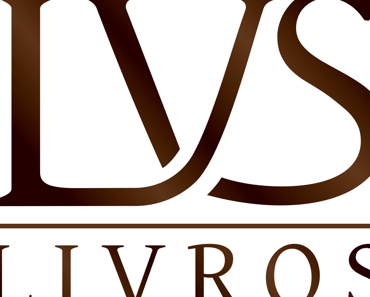 Brązowe logo 'LVS' nad napisem 'LIVROS' oddzielone cienką linią.