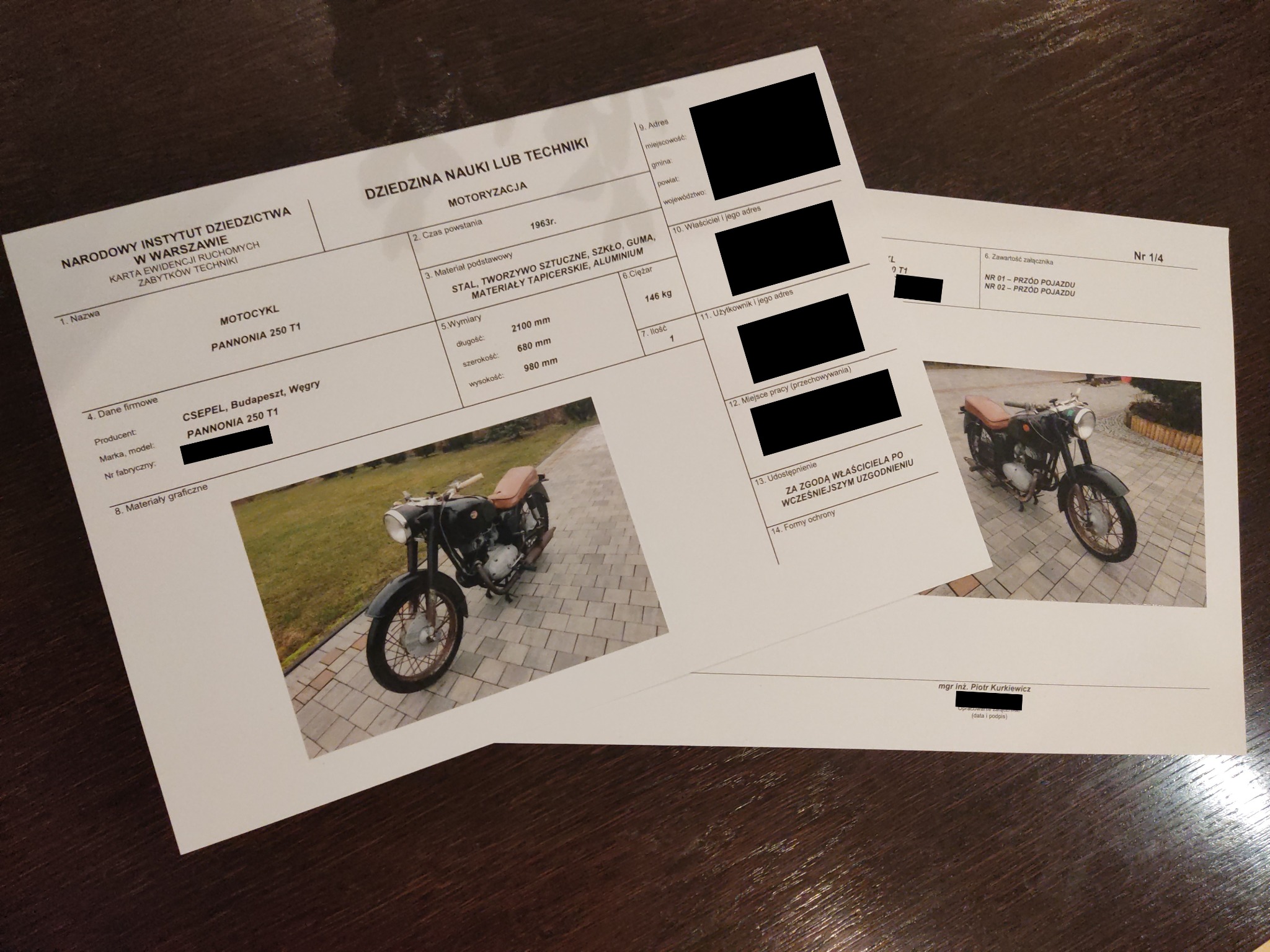 Przykładowa biała karta dla Wojewódzkiego Konserwatora Zabytków