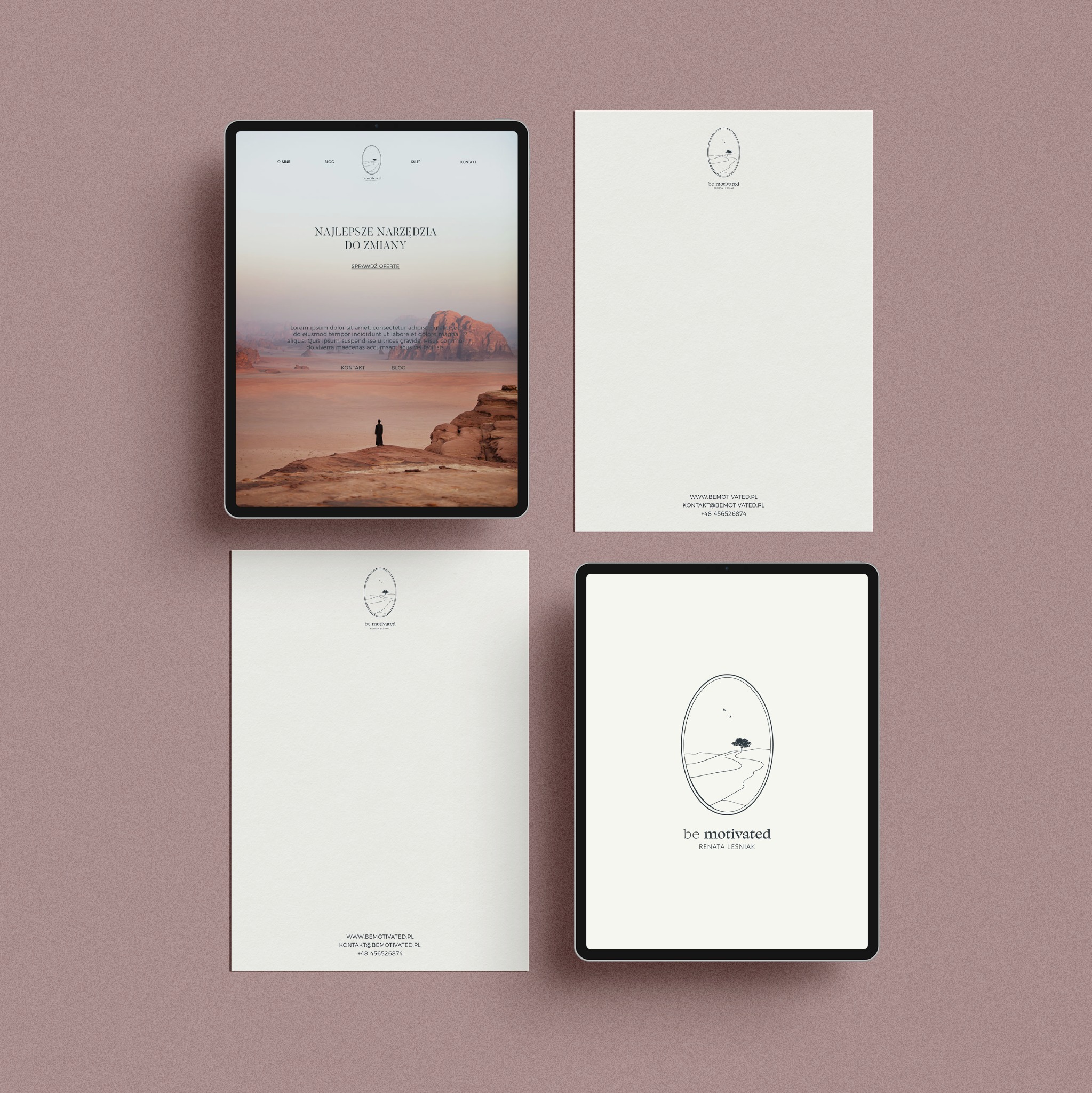 Be Motivated - identyfikacja wizualna