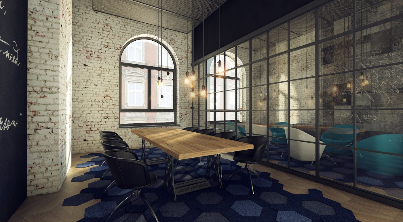 Projekt biura - Projektowanie wnętrz Moclocco