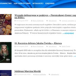 Zrzut ekranu do strony z artykułami pisanymi dla Wydawnictwa SQN