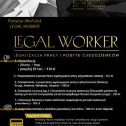 Oferta usług prawnych dla firm w Zawidowie, specjalizacja w legalizacji pracy i pobytu cudzoziemców, obejmująca konsultacje, powiadomienia, oświadczenia, zezwolenia i audyt dokumentów.