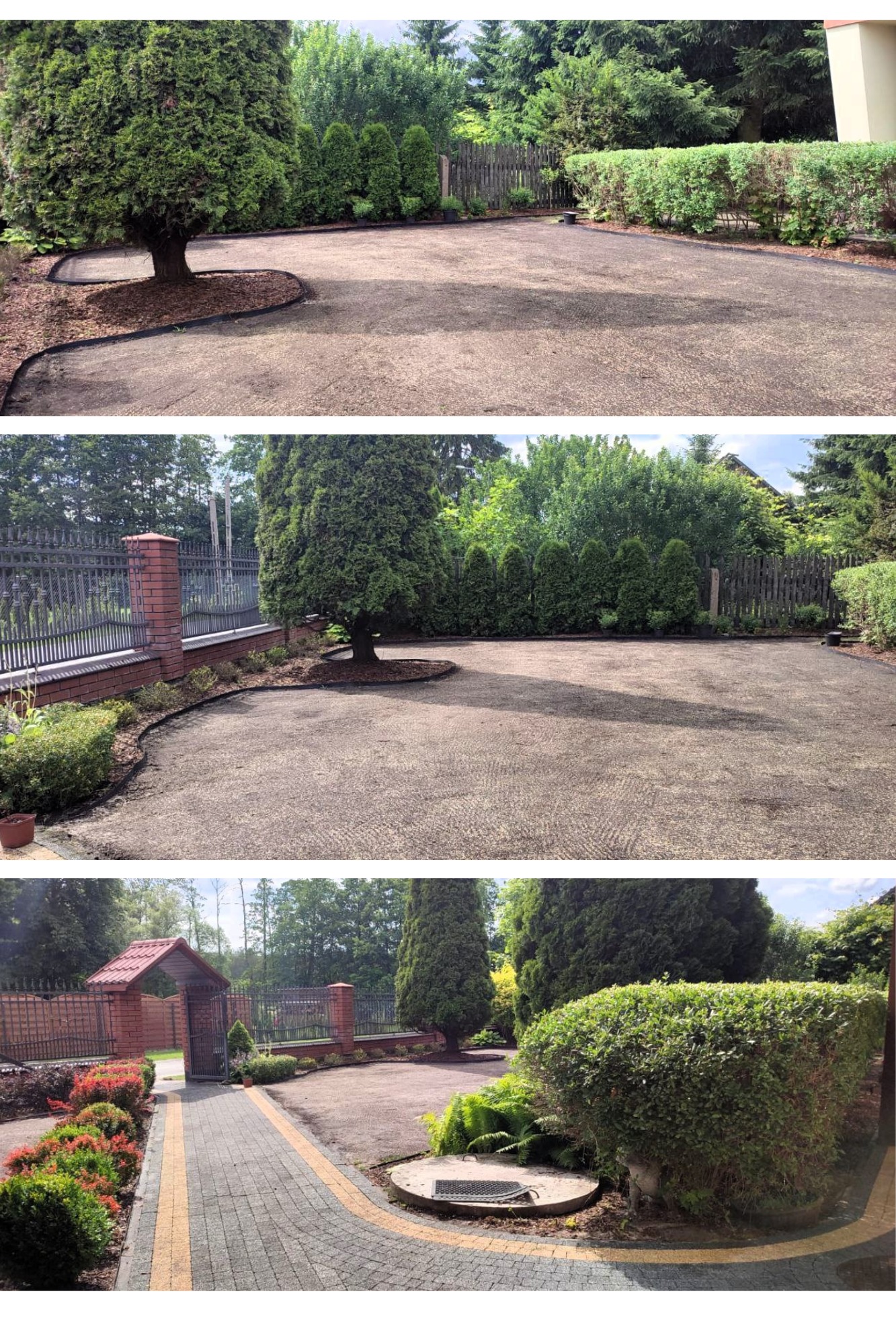 Prace pielęgnacyjne oraz usuwanie trawnika, który został pokryty chwastami przez ostatnie lata