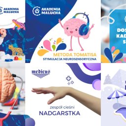 Tworzymy estetyczne i profesjonalne grafiki dostosowane do profili medycznych — czytelne, przejrzyste i spójne z charakterem komunikacji w branży zdrowia.