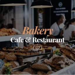 ExpandIT Tomasz Bylka - Projekt strony internetowej piekarni i restauracji z napisem 'Bakery Cafe & Restaurant' i widocznymi wypiekami w tle.