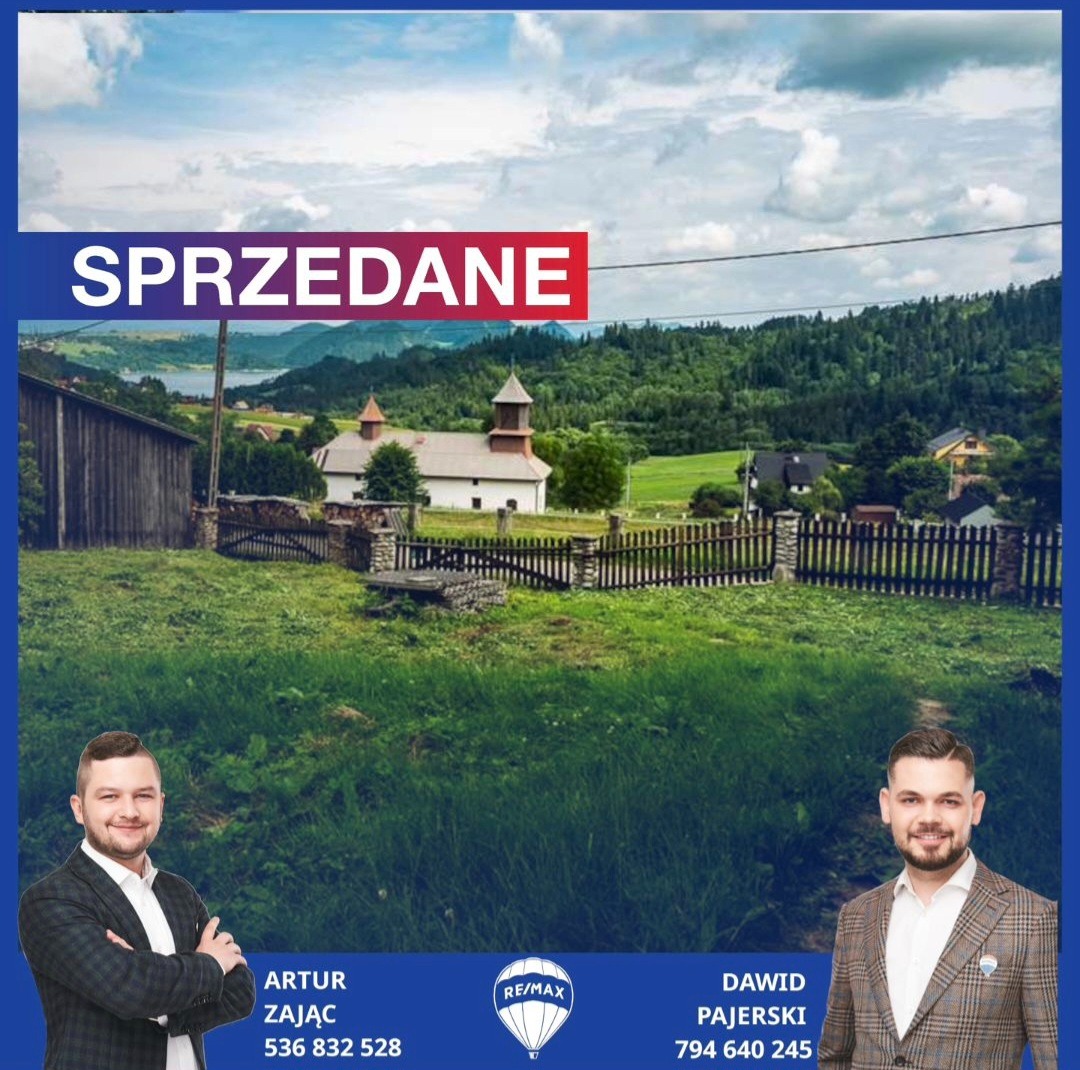Działka z widokiem na Jezioro Czorsztyńskie sprzedana