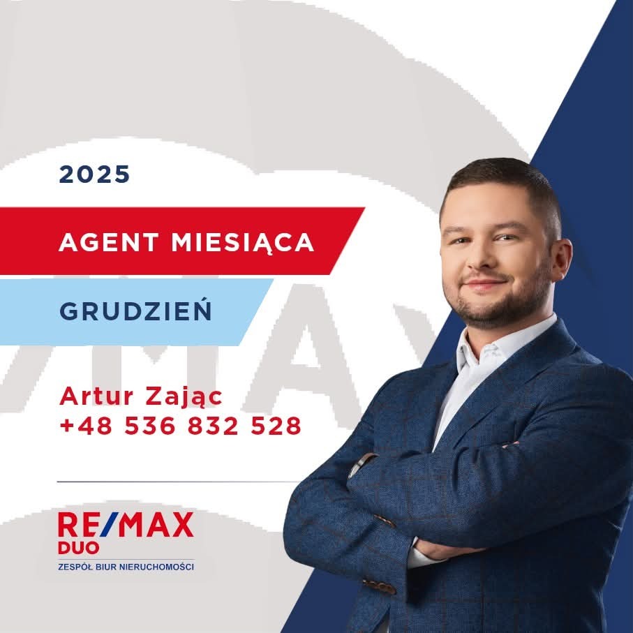 Artur Zając - agent miesiąca grudzień w Remax Duo Nowy Targ.