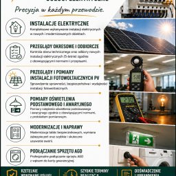 EL-PEDRO Piotr Baran - Usługi elektryczne: instalacje, przeglądy, pomiary oświetlenia, modernizacje, podłączanie AGD. Tablica bezpiecznikowa, panele słoneczne, miernik natężenia światła.