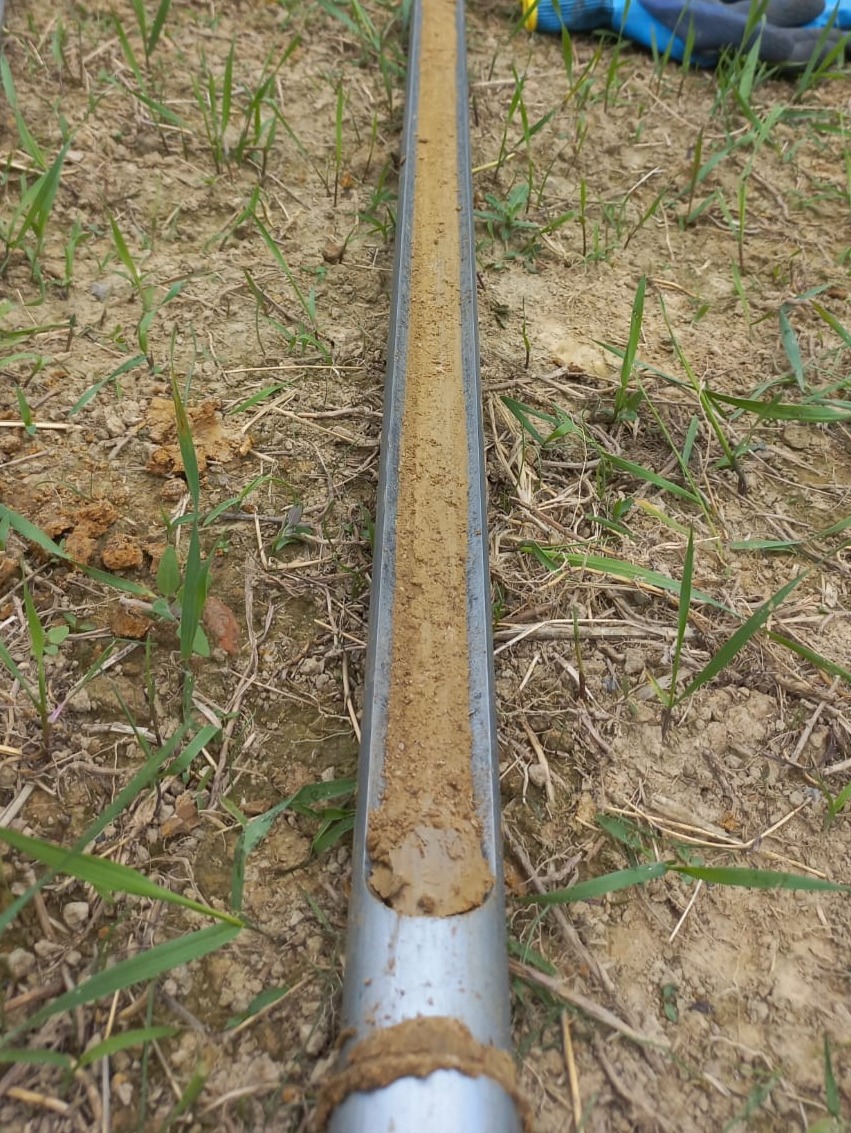 Próbnik okienkowy (RKS) - warstwy pyłu na głębokości 4,0 m